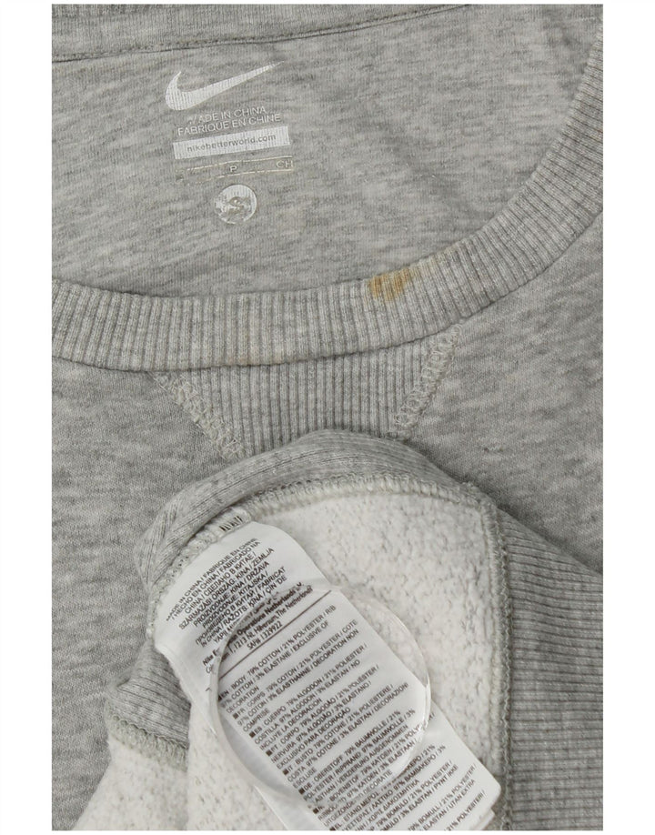 Felpa da uomo Nike Maglione piccolo grigio cotone screziato