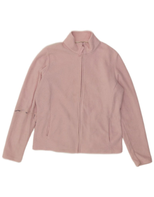 Giacca in pile da donna Marks & Spencer UK 14 grande poliestere rosa