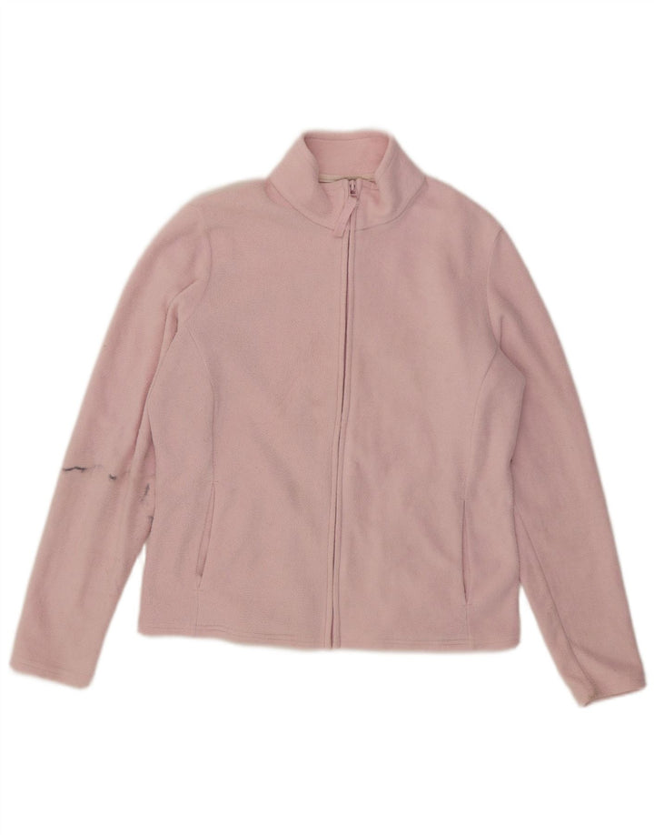Giacca in pile da donna Marks & Spencer UK 14 grande poliestere rosa