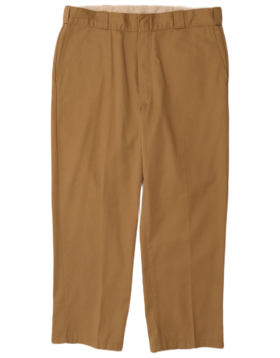 DICKIES Mens Straight Chino Trousers W38 L29 Brown Polyester