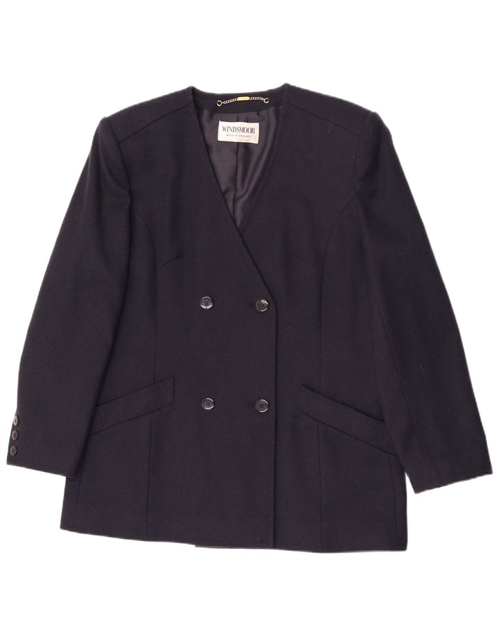 Giacca blazer doppiopetto da donna Windsmoor UK 16 grande blu navy