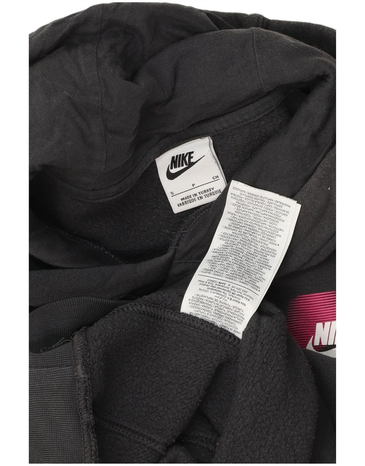 Felpa con cappuccio grafica Nike da uomo piccola in cotone grigio