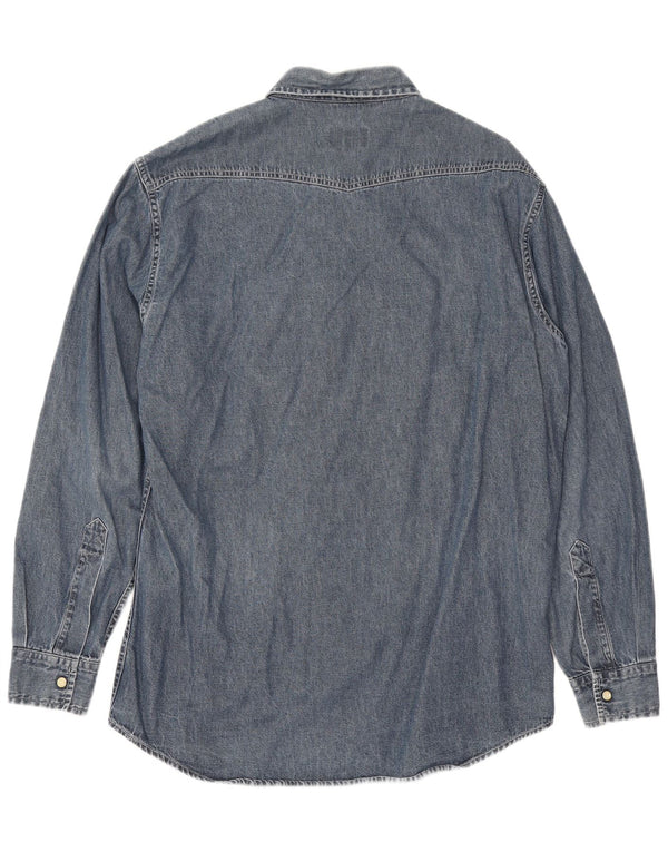 Camicia di jeans da uomo Brooksfield XL in cotone blu