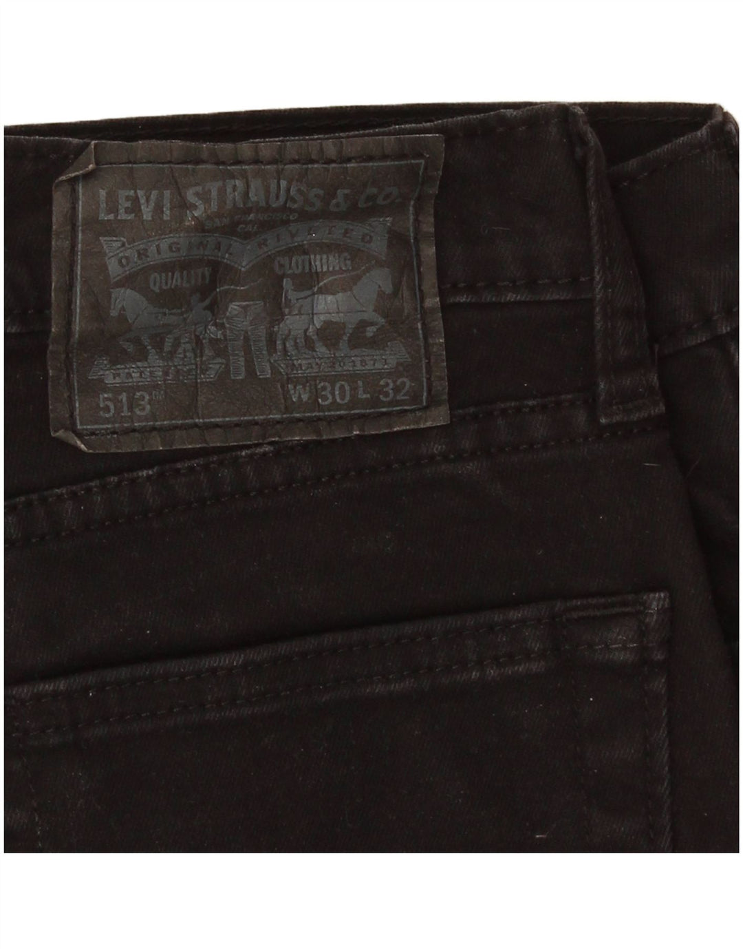 Levi's Uomo 513 Jeans dritti slim W30 L32 Cotone Nero