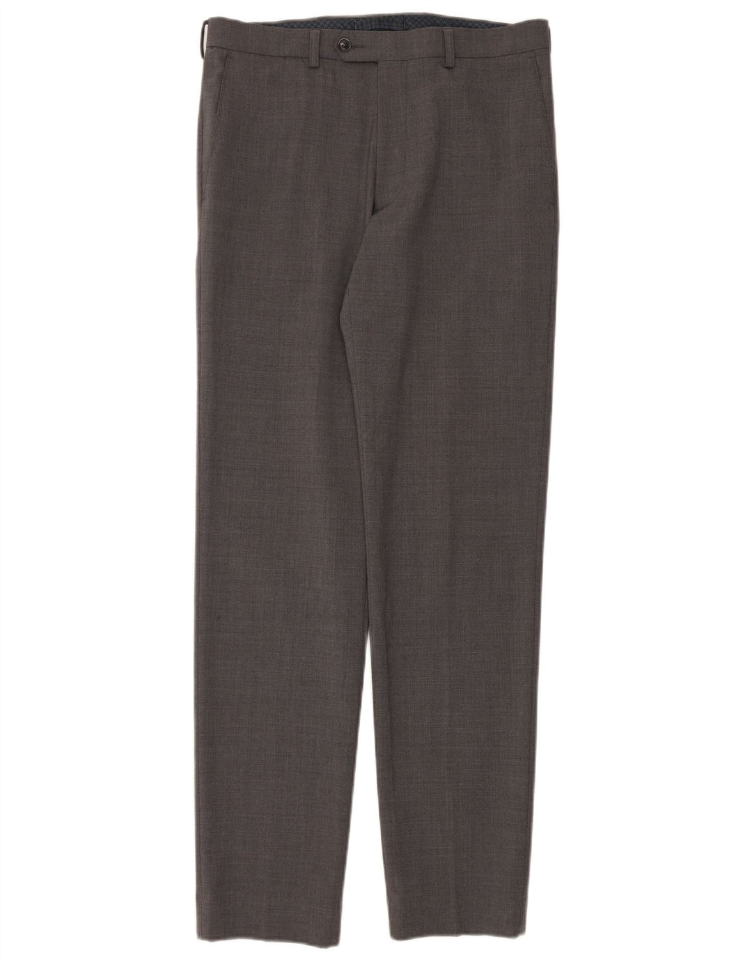 Pantaloni da abito slim su misura da uomo Marks & Spencer W32 L33 in lana grigia