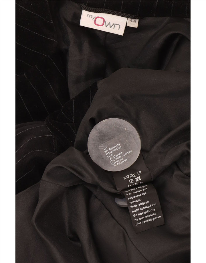 Giacca blazer da donna a 2 bottoni in velluto My Own IT 44 gessato nero medio