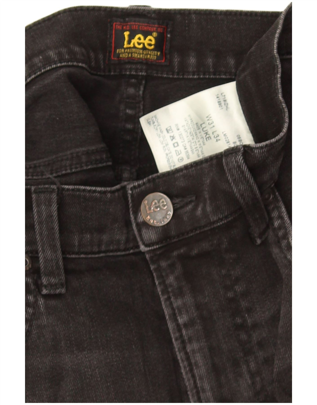 Jeans Lee Luke Slim da uomo W31 L31 in cotone nero