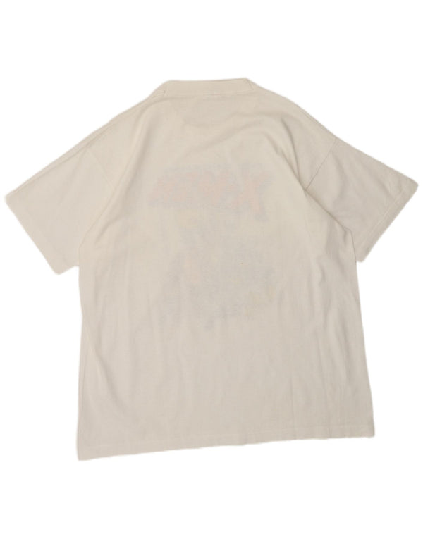 T-shirt grafica vintage da uomo Marvel Entertainment X-Men Top XL bianca anni '90
