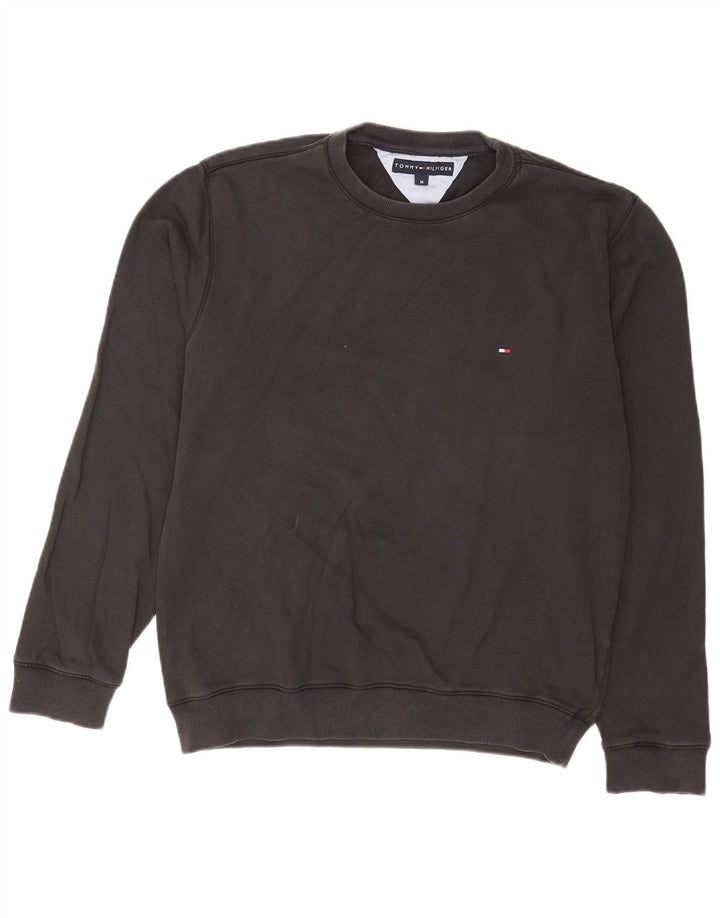Tommy Hilfiger Uomo Felpa Maglione Medio Cotone Nero