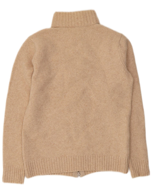 Maglione cardigan da donna Armani UK 12 Lana vergine beige medio