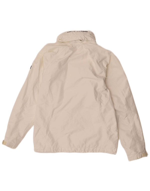 Giacca a vento con cappuccio da donna Helly Hansen UK 10 Small Poliestere bianco
