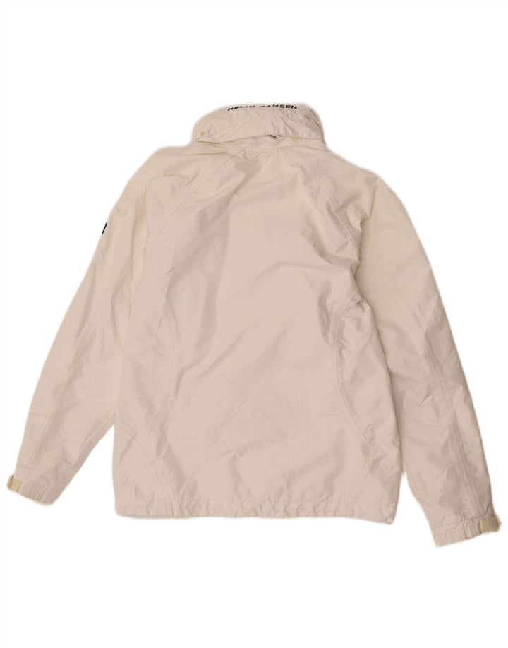 Giacca a vento con cappuccio da donna Helly Hansen UK 10 Small Poliestere bianco