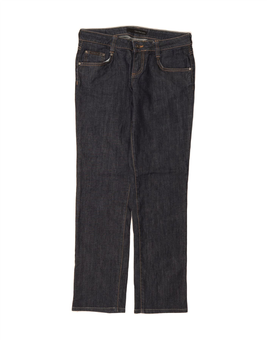 CALVIN KLEIN Womens Straight Jeans W30 L31 Navy Blue Cotton Vintage Calvin Klein and Second-Hand Calvin Klein from Messina Hembry 