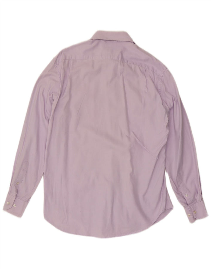 Camicia da uomo Massimo Dutti taglia 15 3/4 40 medio viola a spina di pesce