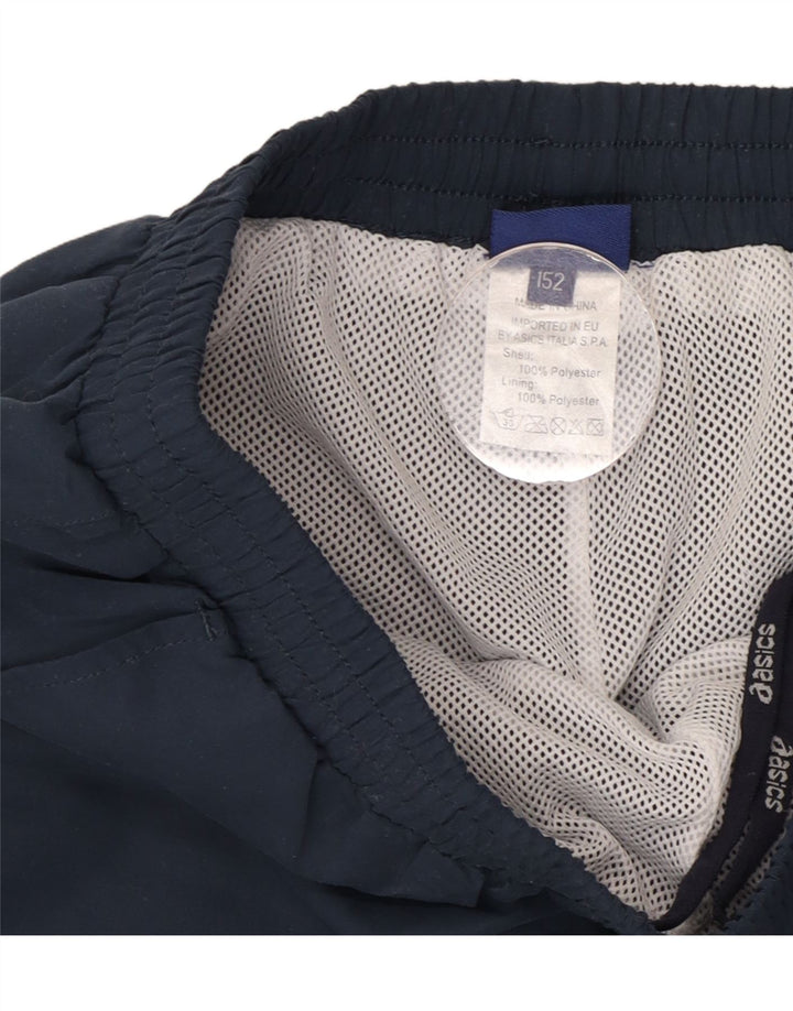Pantaloni della tuta da ragazzo Asics 11-12 anni in poliestere blu navy