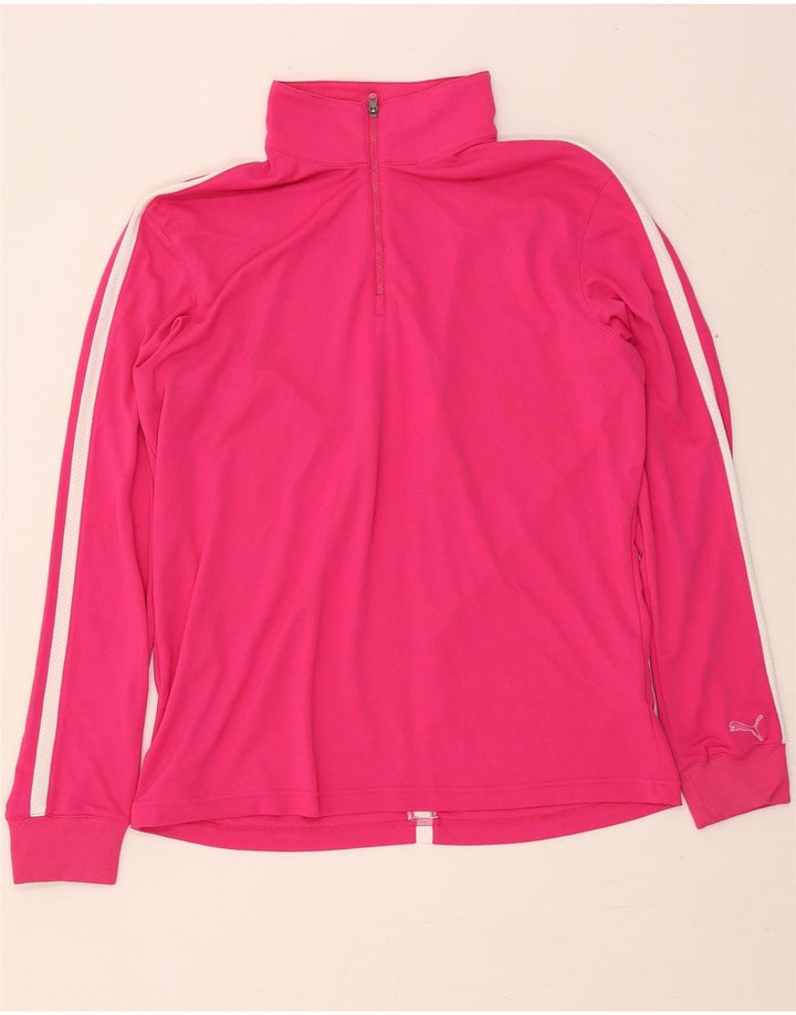 Maglia da tuta oversize da donna con collo e zip Puma UK 14 Rosa medio