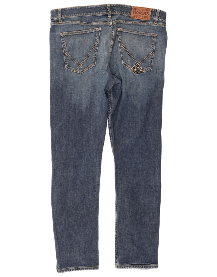 Jeans slim da uomo Roy Rogers W42 L33 cotone blu