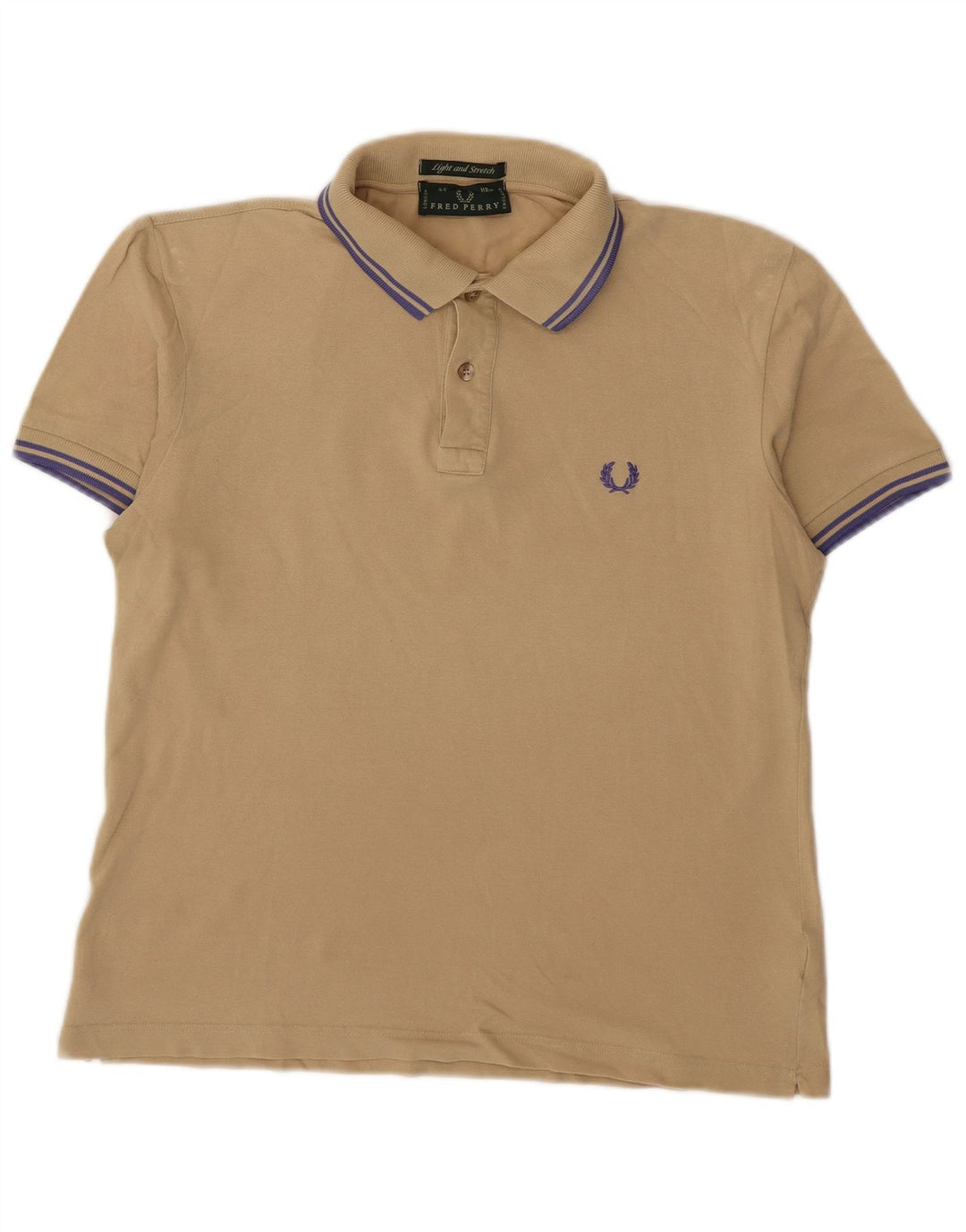 Polo Fred Perry da uomo leggera ed elasticizzata in cotone beige medio