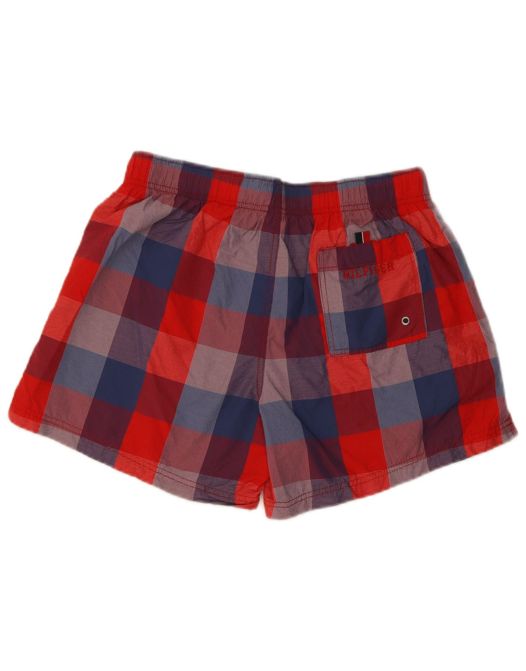 Pantaloncini da bagno da uomo Tommy Hilfiger Nylon rosso medio a quadri