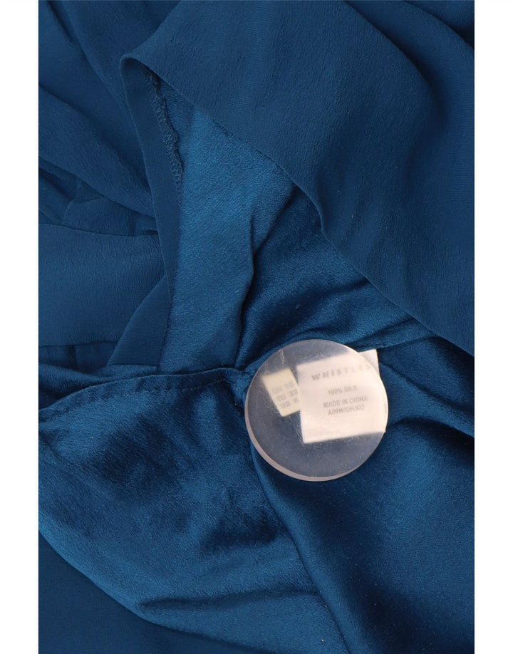 Abito a palloncino senza maniche da donna WHISTLES UK 10 Piccolo in seta blu