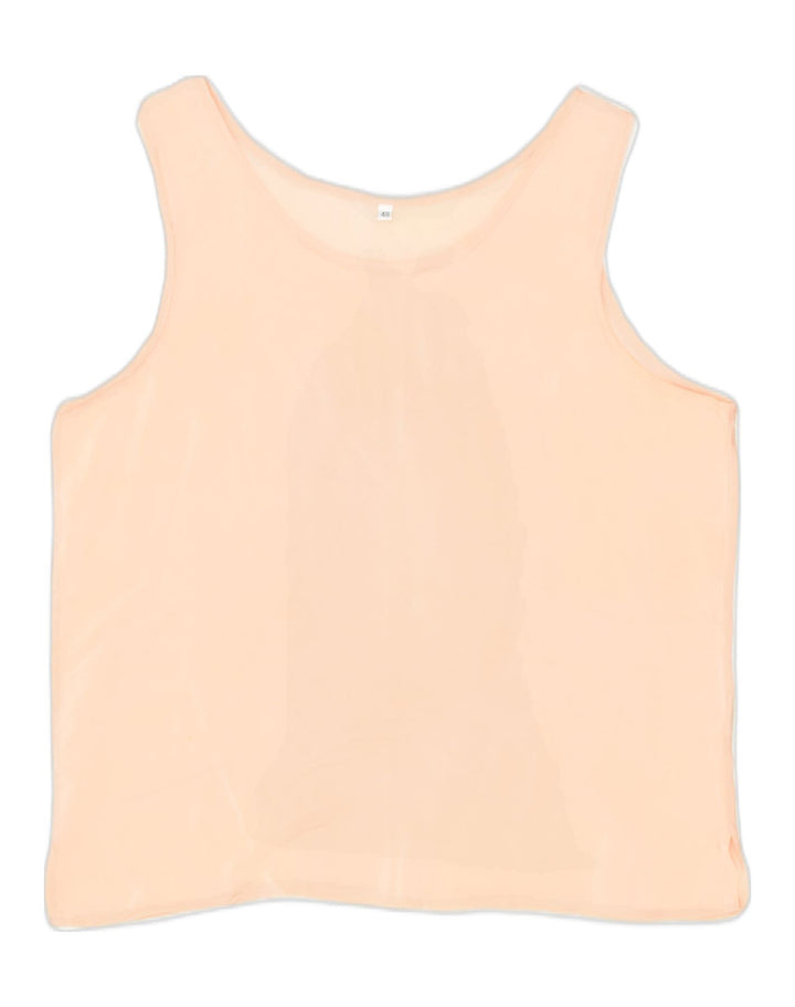 VINTAGE Womens Blouse Top IT 48 XL Orange Acetate | Vintage | Thrift | Second-Hand | Used Clothing | Messina Hembry 