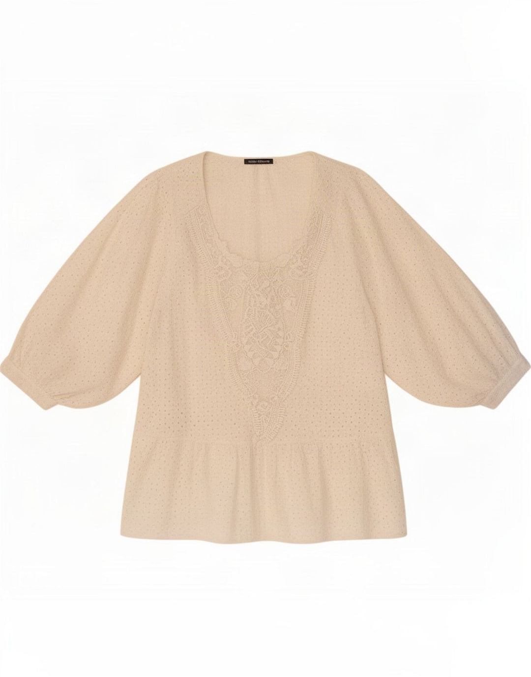Camicetta Zara da donna con maniche a 3/4 UK 10 piccola bianca