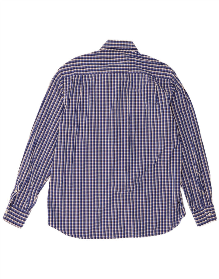 Camicia da uomo Paul & Shark taglia 42 grande cotone a quadri blu