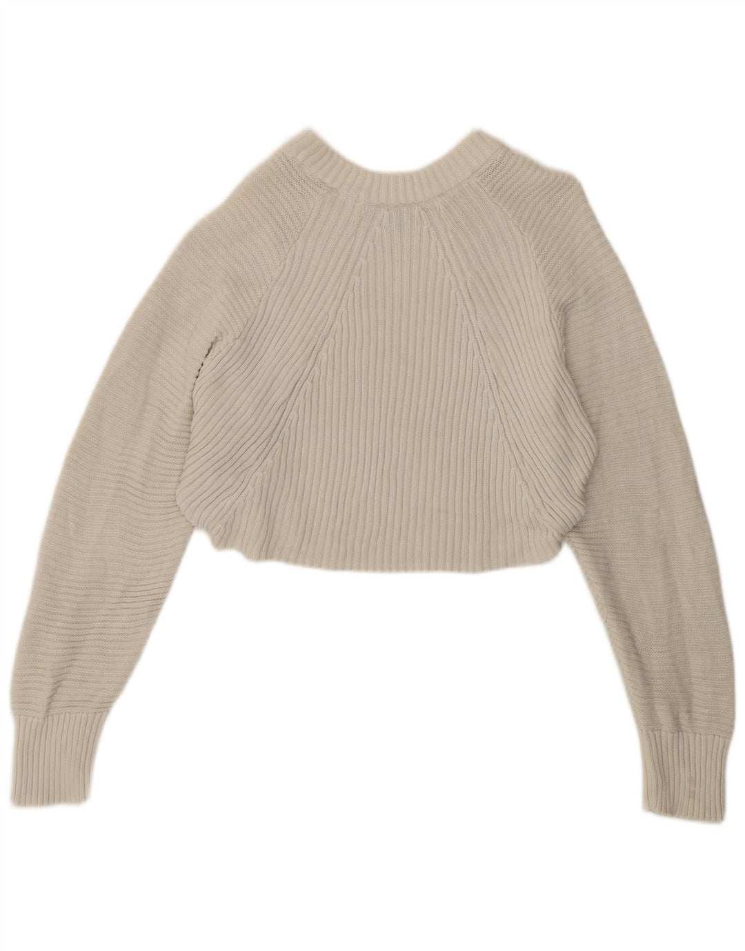 Maglione maglione girocollo oversize corto da donna Topshop UK 12 bianco medio