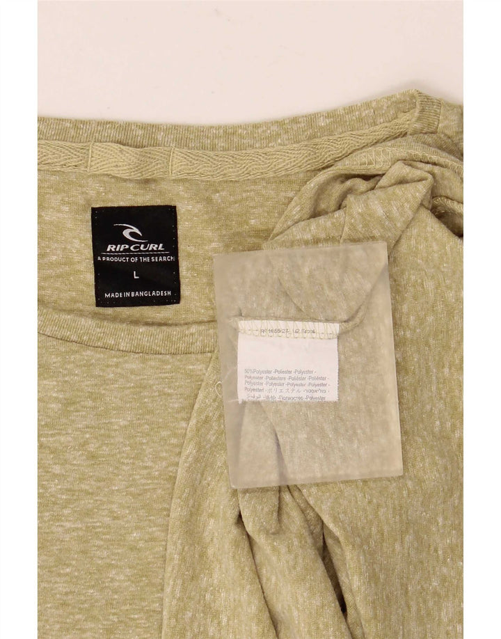 T-shirt grafica da uomo Rip Curl Top grande in poliestere chiazzato color kaki