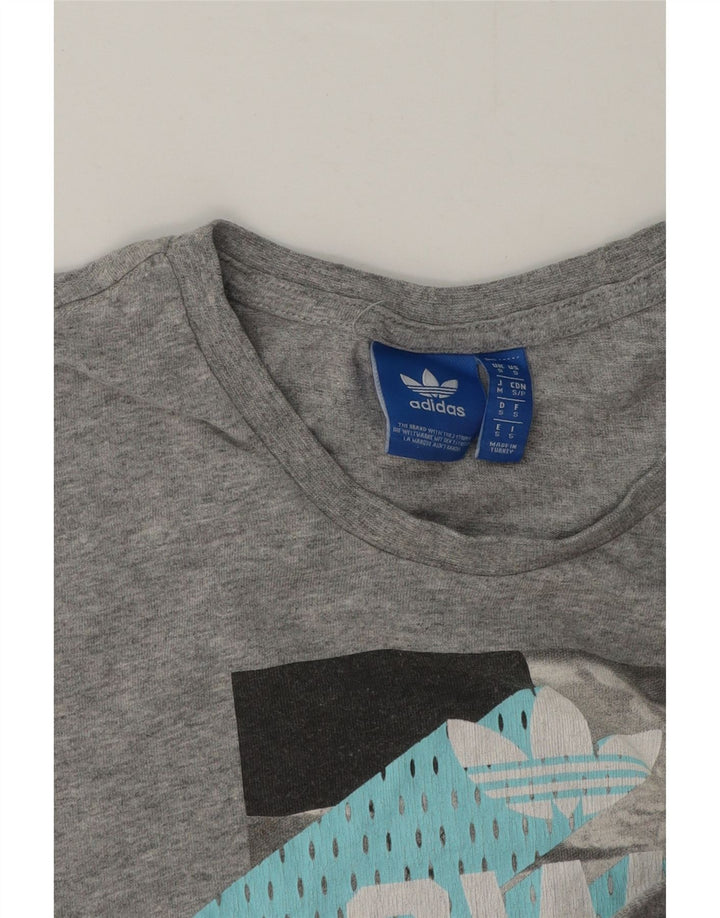 T-shirt grafica da uomo Adidas Top piccola grigia chiazzata