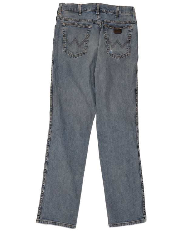 Wrangler Mens Texas Stretch Straight Jeans W34 L34 Blue Cotton