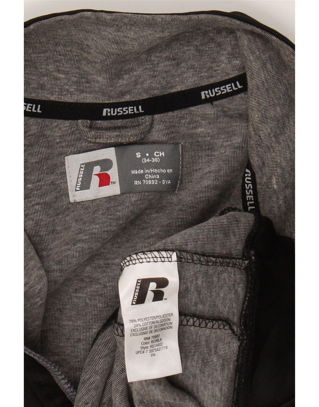 RUSSELL ATHLETIC Mens Tracksuit Top Jacket UK 34/36 Small Black Vintage Russell Athletic and Second-Hand Russell Athletic from Messina Hembry 