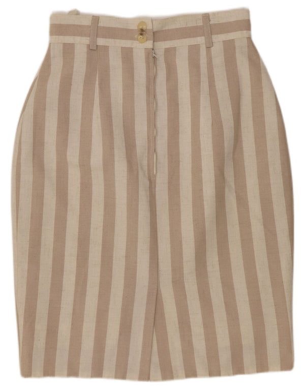 Gonna a tubino a vita alta da donna St. Bernard UK 10 piccola W22 a righe beige