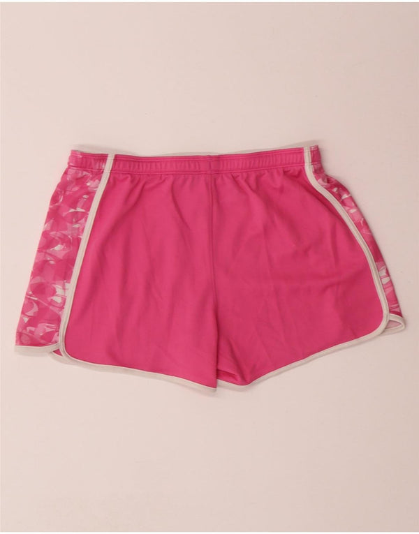 Pantaloncini sportivi UNDER ARMOUR da donna Heat Gear UK 14 rosa medio geometrico