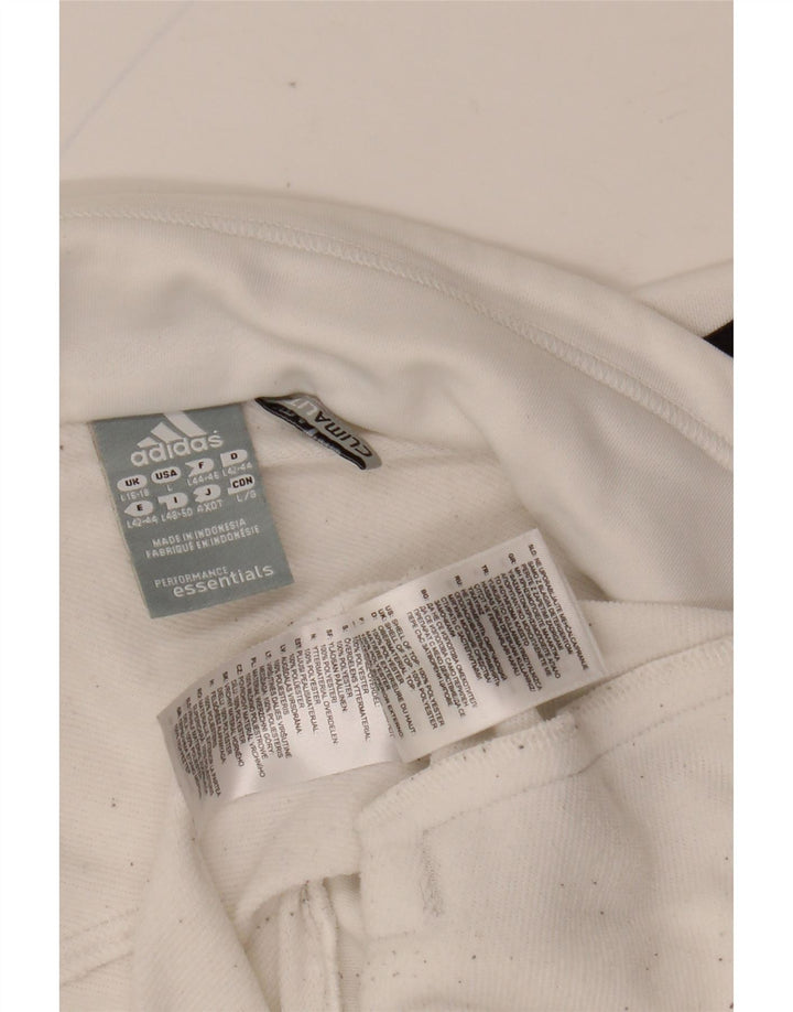Giacca da tuta da donna ADIDAS Climalite UK 16/18 Large Bianca