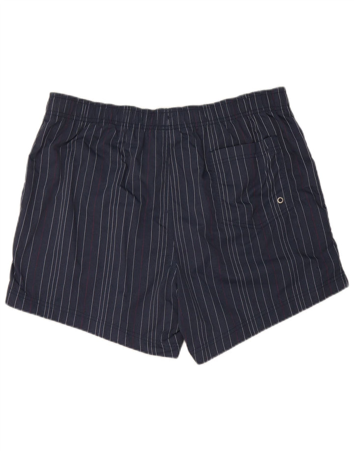Pantaloncini da bagno da uomo Champion XL in poliammide a righe blu navy