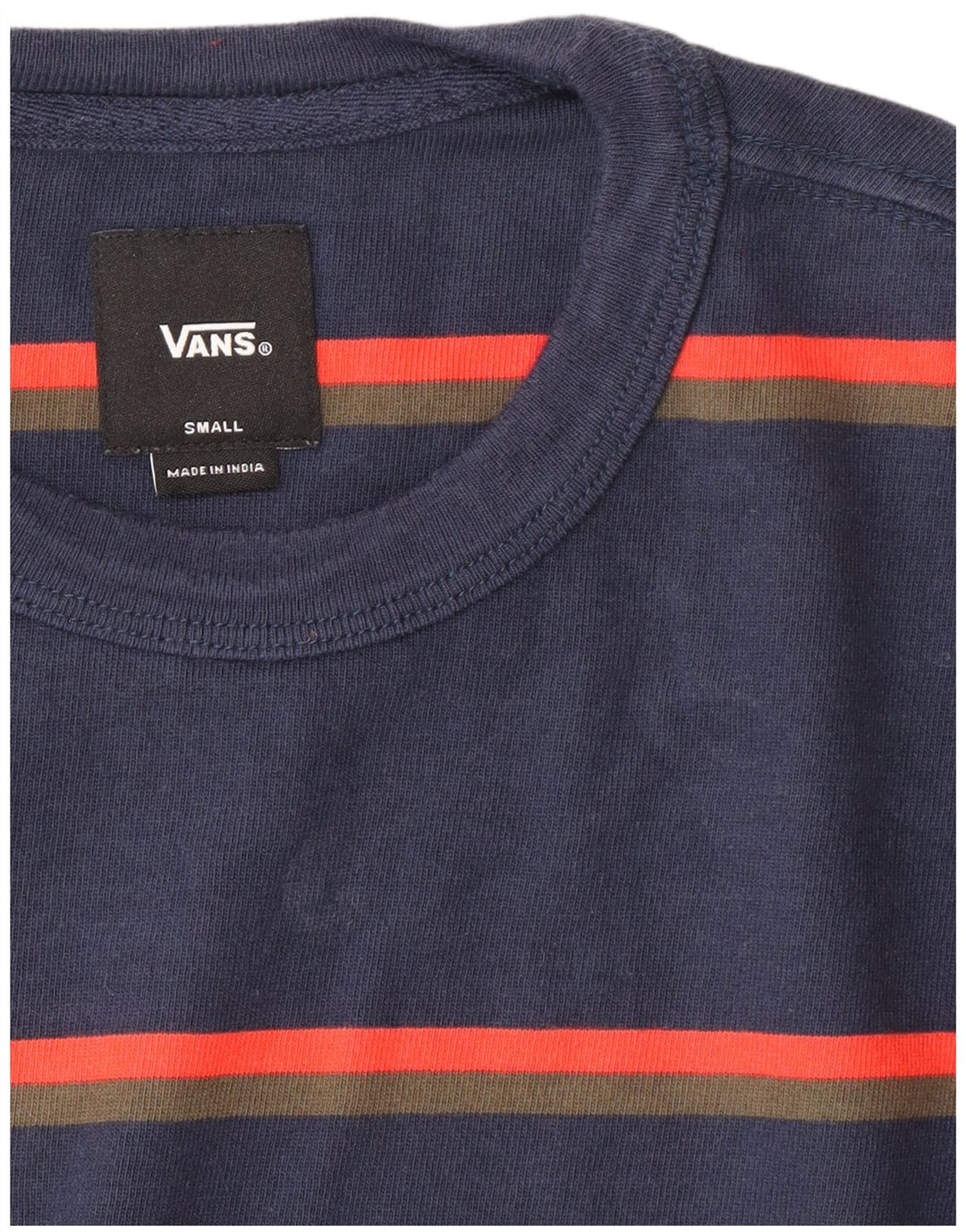 VANS Top da uomo a maniche lunghe a righe piccole blu navy