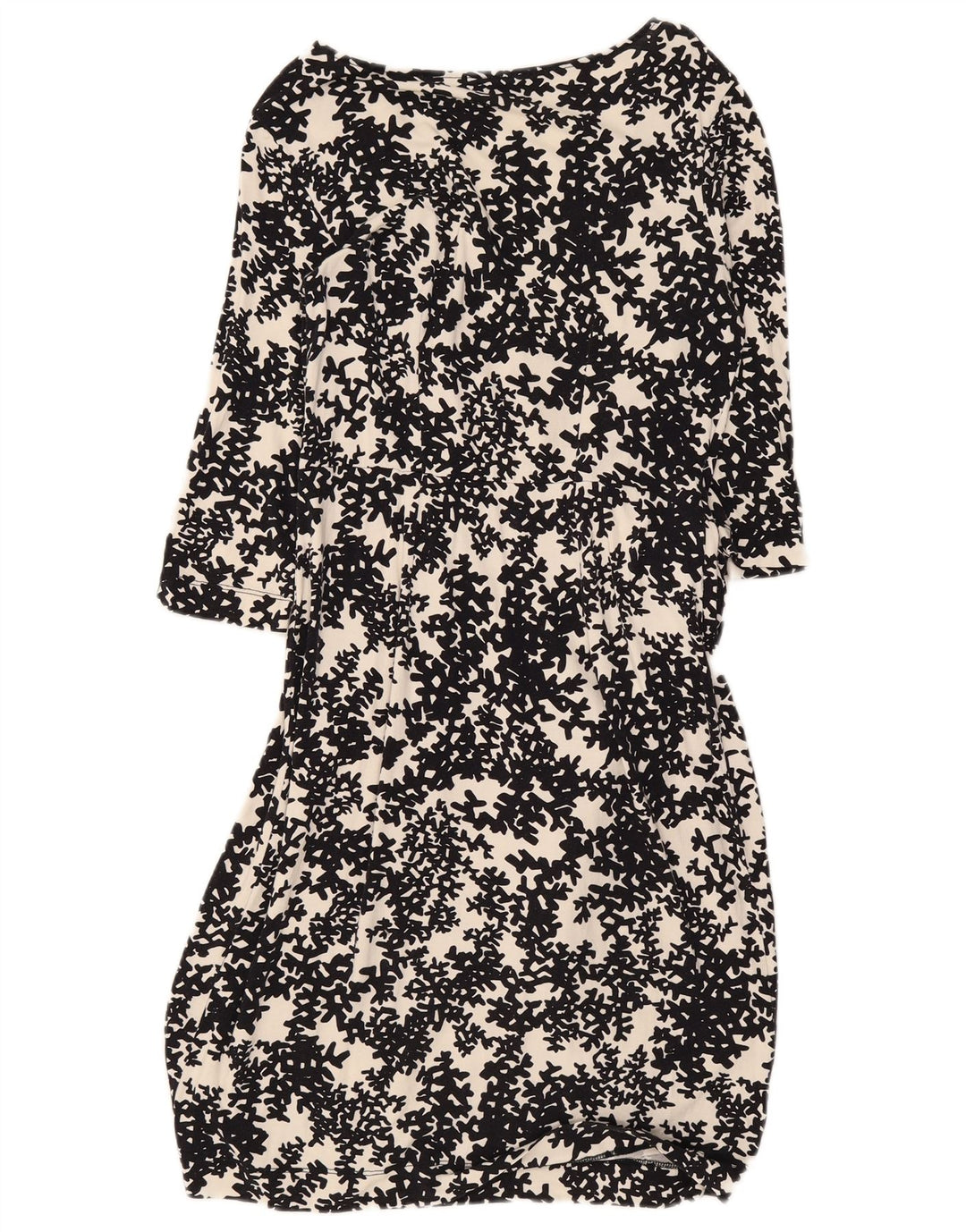 Abito basic da donna con maniche a 3/4 Hobbs UK 10 piccolo viscosa floreale nera