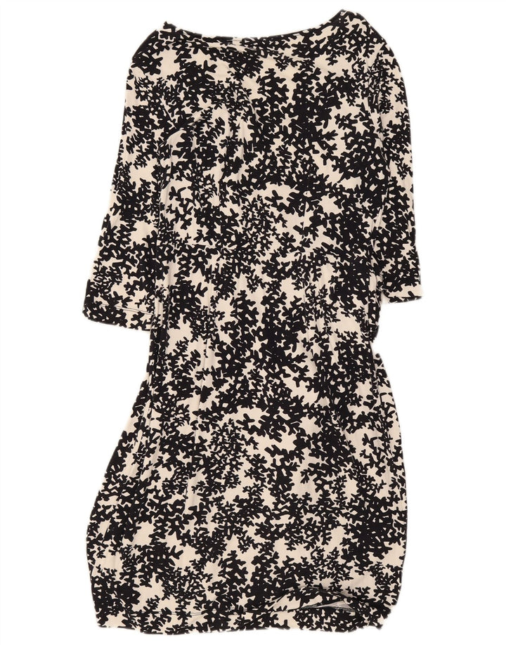 Abito basic da donna con maniche a 3/4 Hobbs UK 10 piccolo viscosa floreale nera