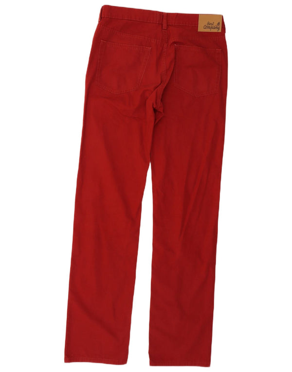 Pantaloni casual dritti da uomo Best Company W34 L34 cotone rosso