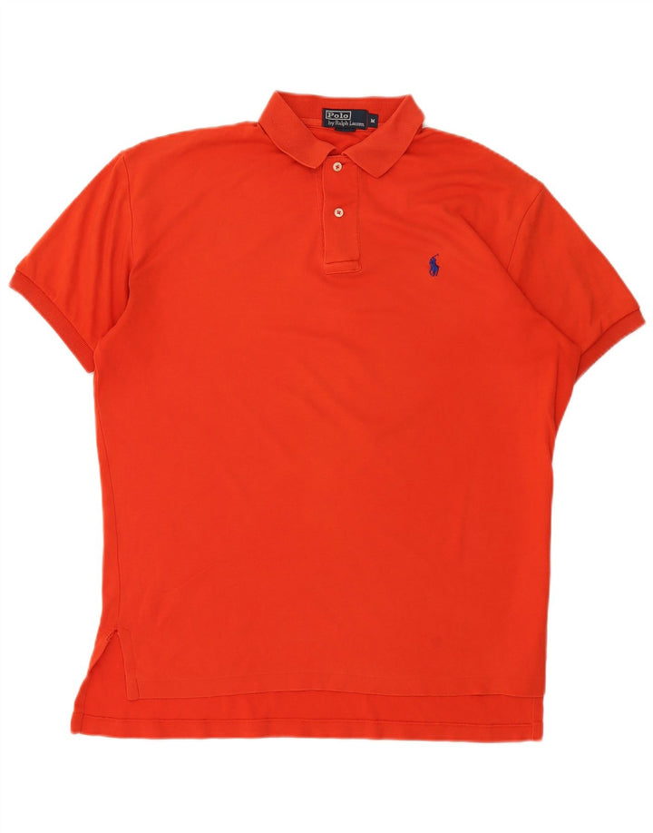 POLO RALPH LAUREN Mens Polo Shirt Medium Orange Cotton