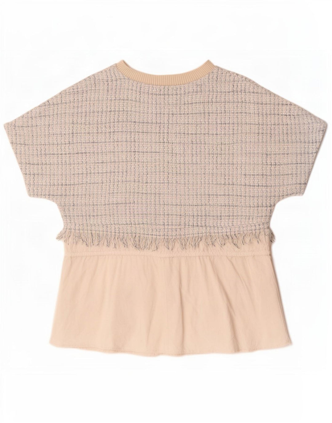 Top in camicetta da donna Zara UK 14 medio a quadri bianco sporco