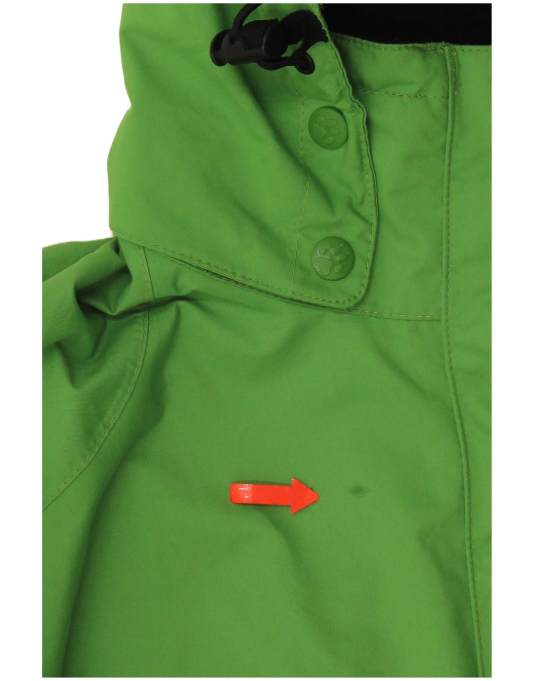 Giacca antipioggia con cappuccio da donna Jack Wolfskin UK 14/16 grande poliestere verde