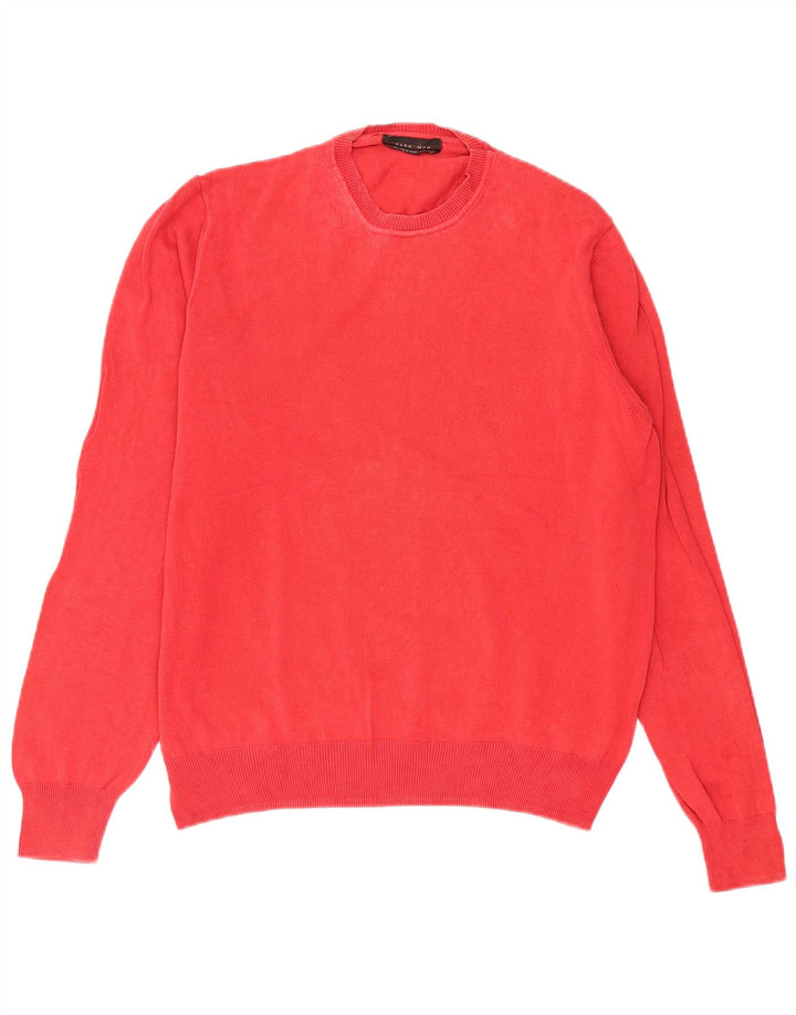 Maglione maglione girocollo da uomo Zara grande rosso