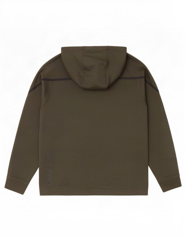 Maglia con cappuccio ampia Nike Dri Fit da uomo, piccola, in poliestere kaki
