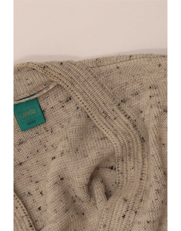 Maglione cardigan da uomo Canda IT 48/50 Acrilico geometrico grigio medio
