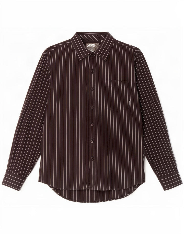 Camicia da uomo Vans in cotone gessato medio nero