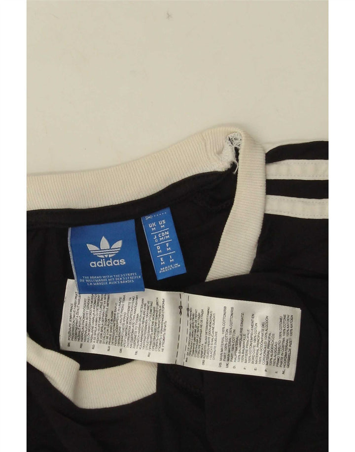 T-shirt grafica da uomo Adidas Top in cotone nero medio