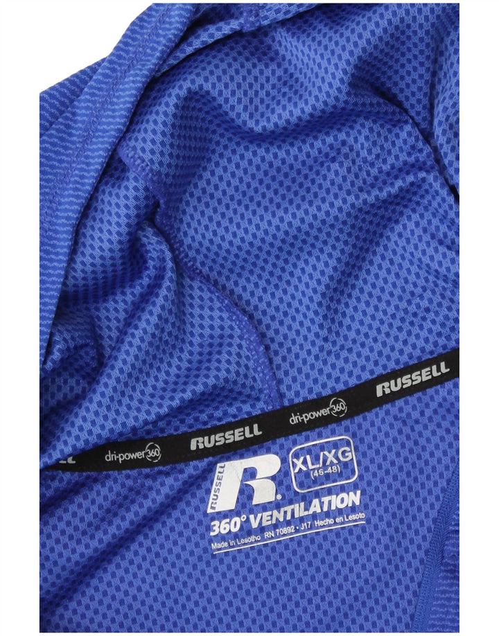 Top della tuta pullover con cappuccio Dri-Power da uomo Russell Athletic XL blu navy