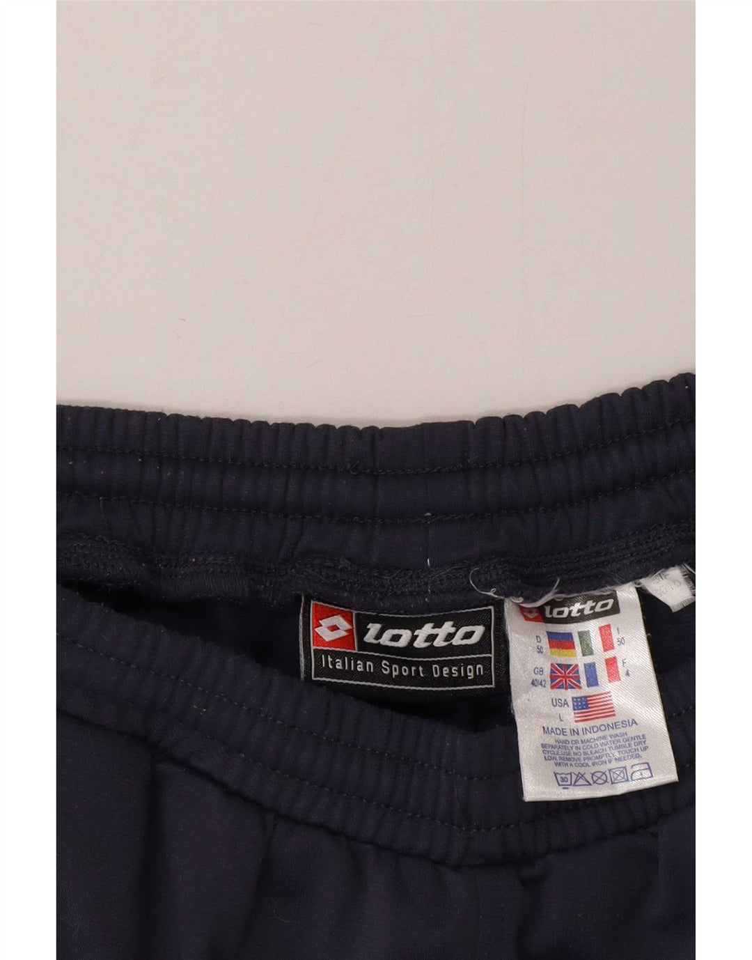 Pantaloni da tuta da uomo Lotto UK 40/42 Large in poliestere blu navy